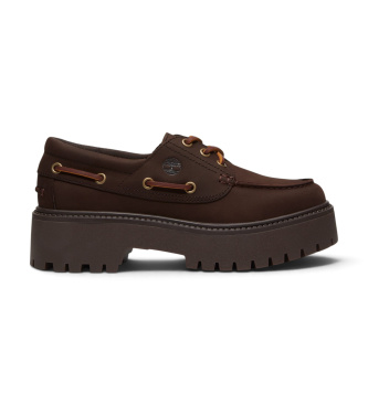 Scarpe da barca con plantare Stone Street marrone scuro