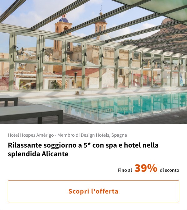 Rilassante soggiorno a 5* con spa e hotel nella splendida Alicante
