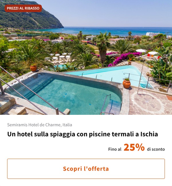 Un hotel sulla spiaggia con piscine termali a Ischia