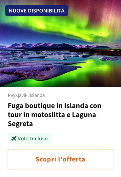 Fuga boutique in Islanda con tour in motoslitta e Laguna Segreta