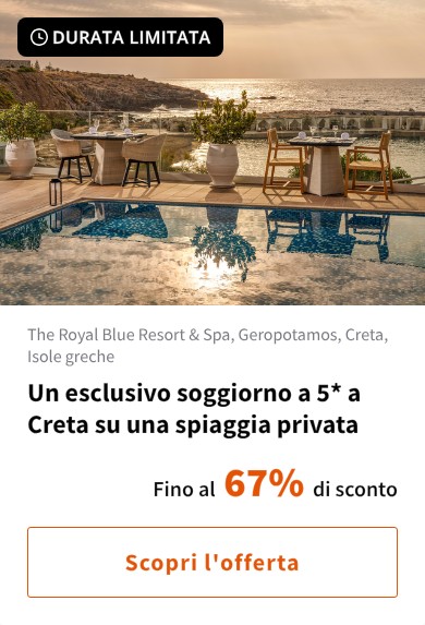 Un esclusivo soggiorno a 5* a Creta su una spiaggia privata