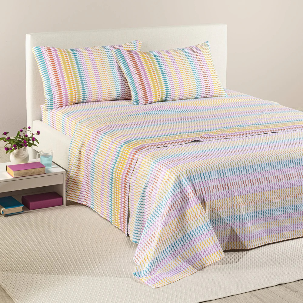 Image of COMPLETO LENZUOLA ASTRID SINGOLO DI COTONE CALEFFI