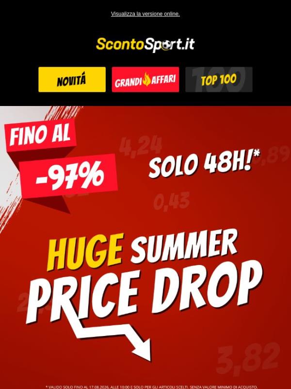 MEGA crollo dei prezzi estivi 😎 Fino al 97% di sconto!