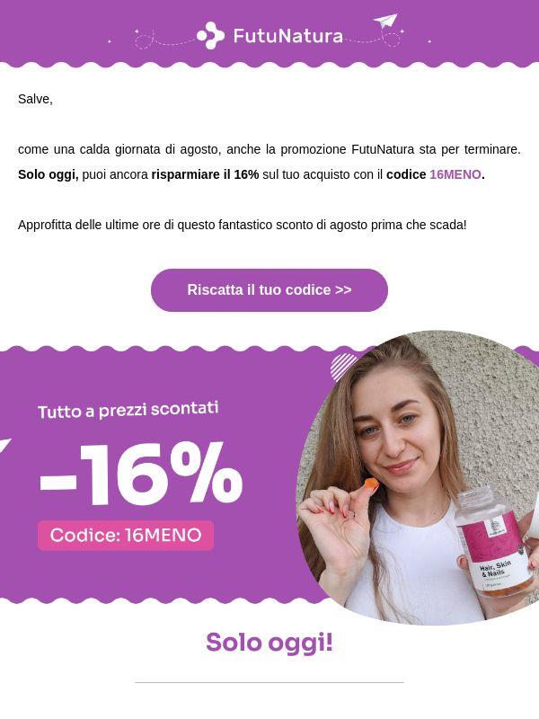 L’ultimo giorno per il -16% ⚠️