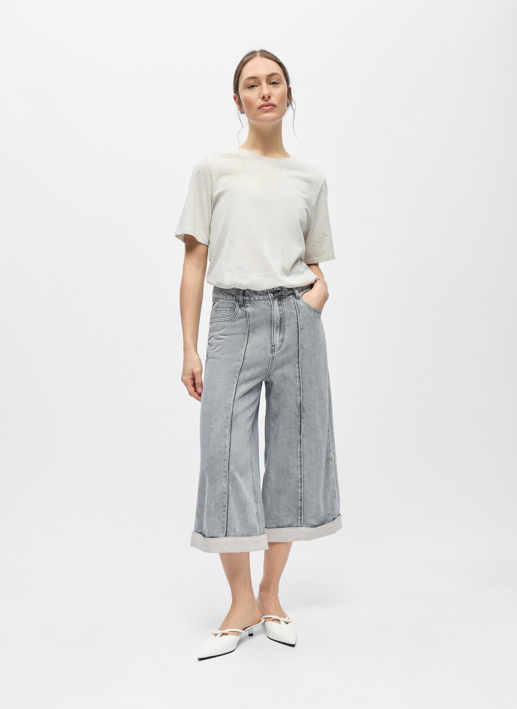 Shorts OBJECT Objgail Mw Lo Bermuda Denim Shorts 144 donne grigio