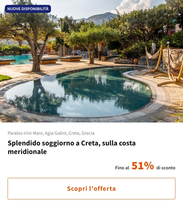 Splendido soggiorno a Creta, sulla costa meridionale