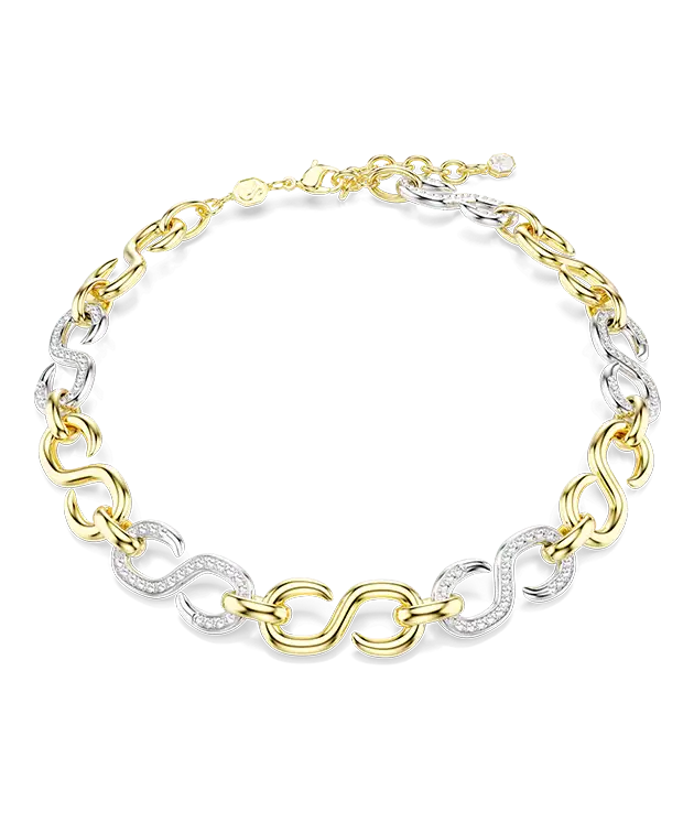 Collana Dextera, Taglio Round, Catena, Bianca, Mix di finiture