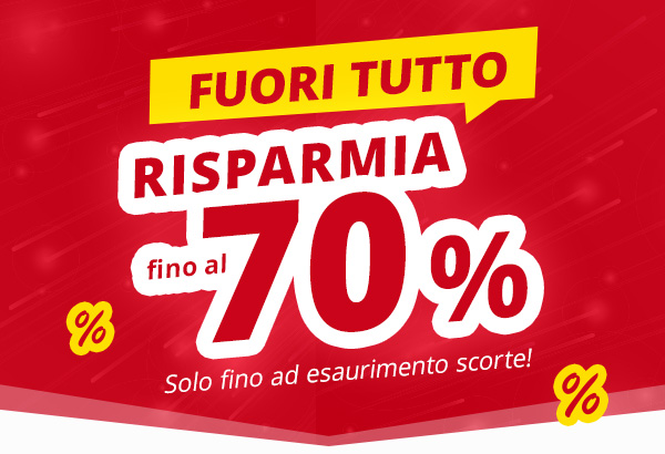 Fuori tutto. Outlet Berger