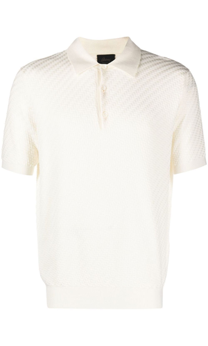 Cotton and cashmere polo shirt