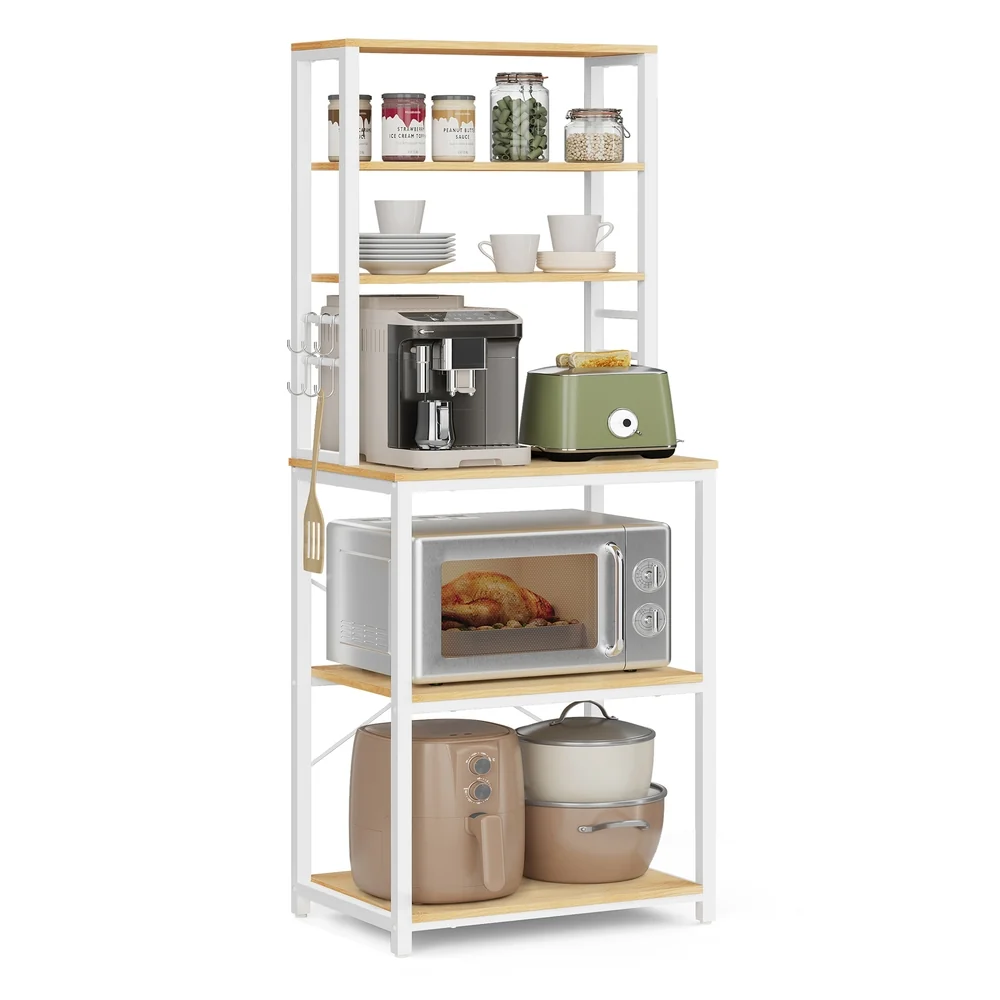 Image of Scaffale da Cucina per Forno a Microonde con Ganci