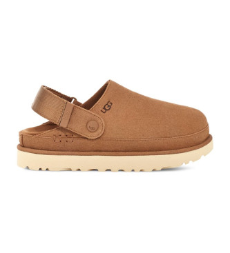 Zoccoli in pelle marrone Goldenstar