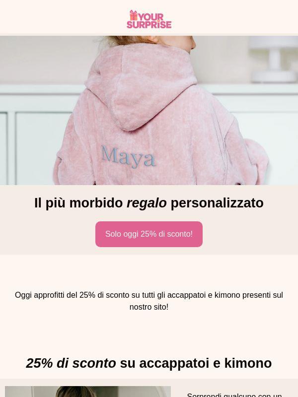 25% di sconto su accappatoi & kimono! 🤩