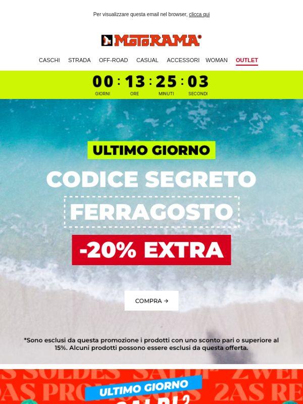 Sta per finire! -20% con il codice FERRAGOSTO 🧨