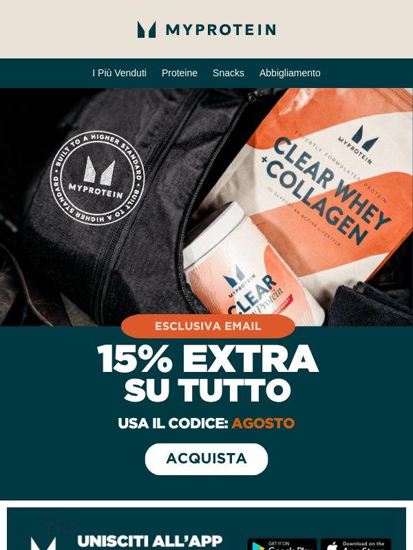 Esclusiva Email 💌 -15% Extra su Tutto