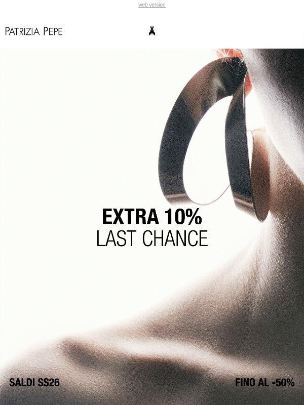 Non perdere l’EXTRA 10%: termina oggi