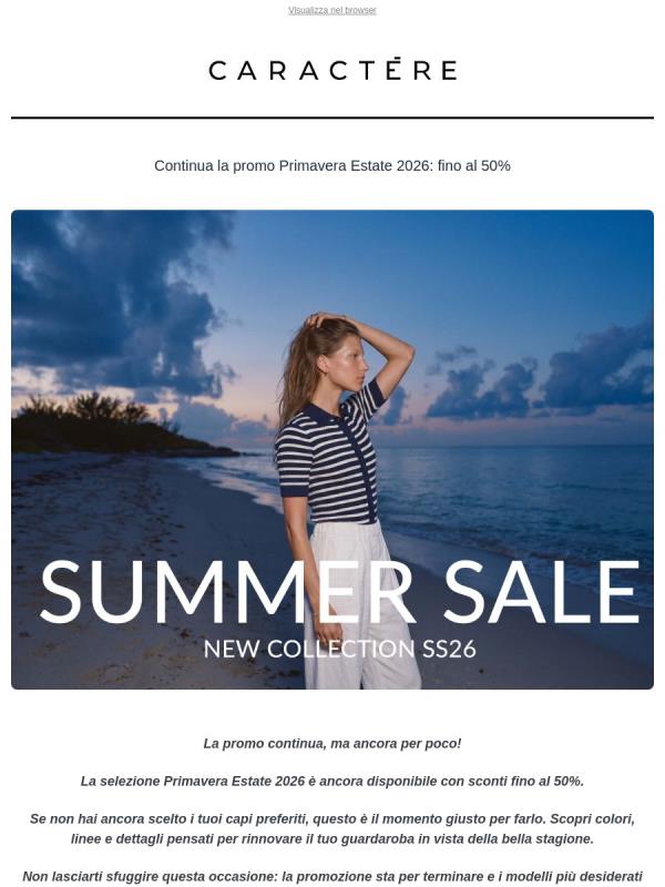 Continua la promo Primavera Estate 2026 ✨