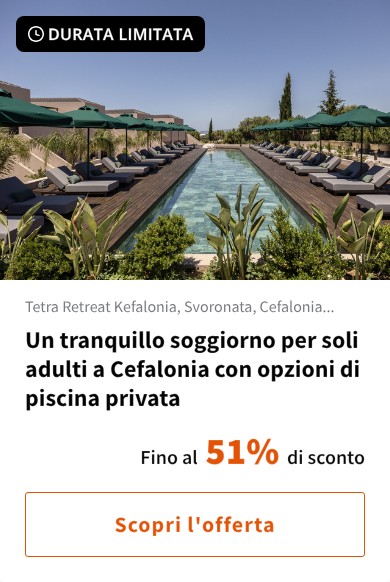 Un tranquillo soggiorno per soli adulti a Cefalonia con opzioni di piscina privata