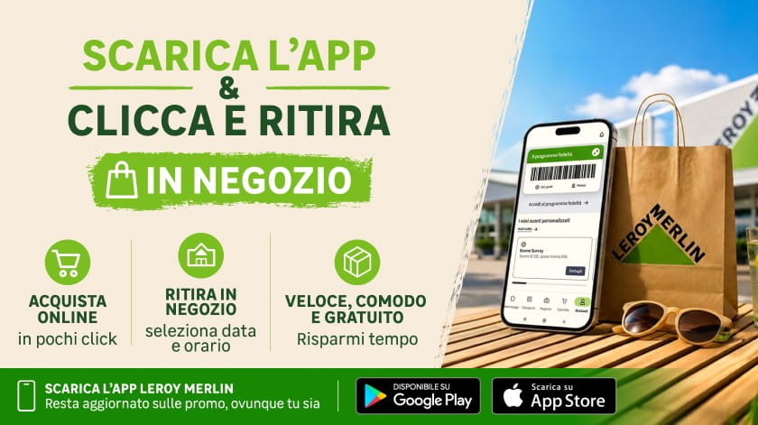 Scarica l'app e clicca e ritira in negozio