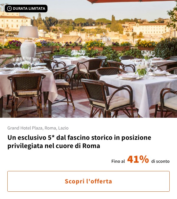 Un esclusivo 5* dal fascino storico in posizione privilegiata nel cuore di Roma