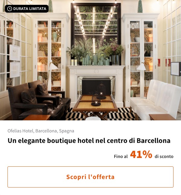 Un elegante boutique hotel nel centro di Barcellona