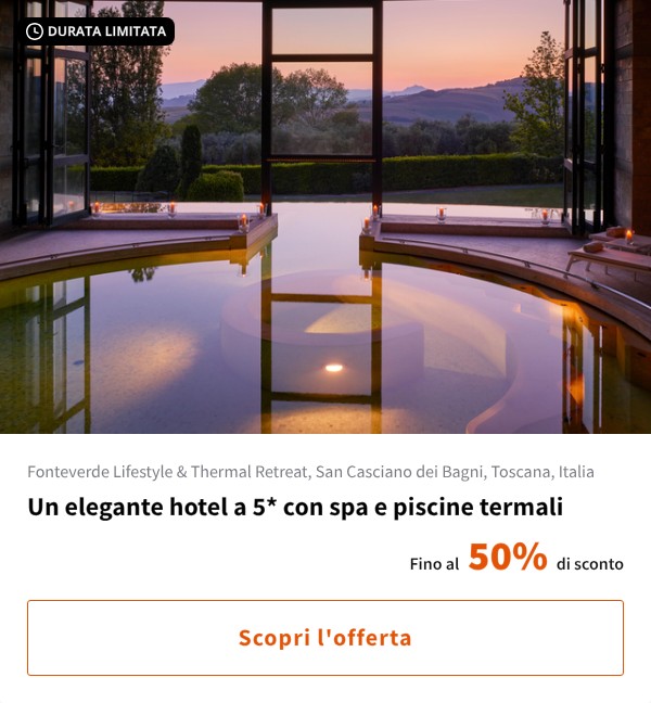 Un elegante hotel a 5* con spa e piscine termali