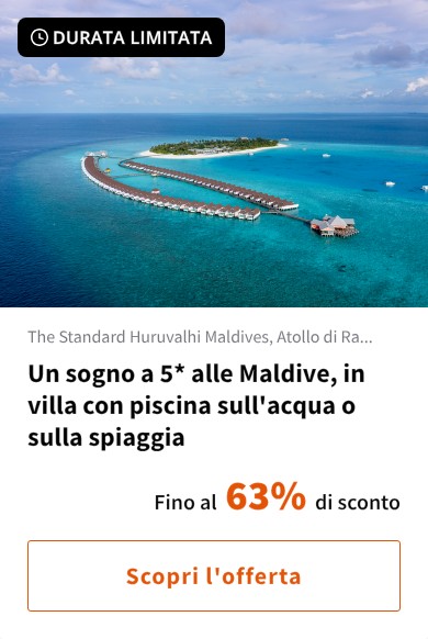 Un sogno a 5* alle Maldive, in villa con piscina sull'acqua o sulla spiaggia