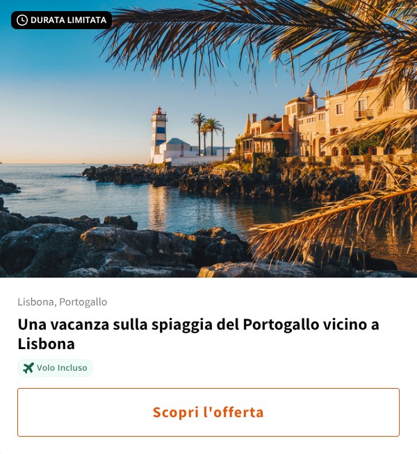 Una vacanza sulla spiaggia del Portogallo vicino a Lisbona