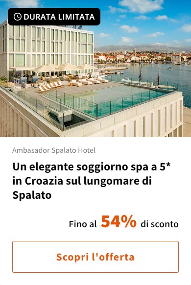 Un elegante soggiorno spa a 5* in Croazia sul lungomare di Spalato