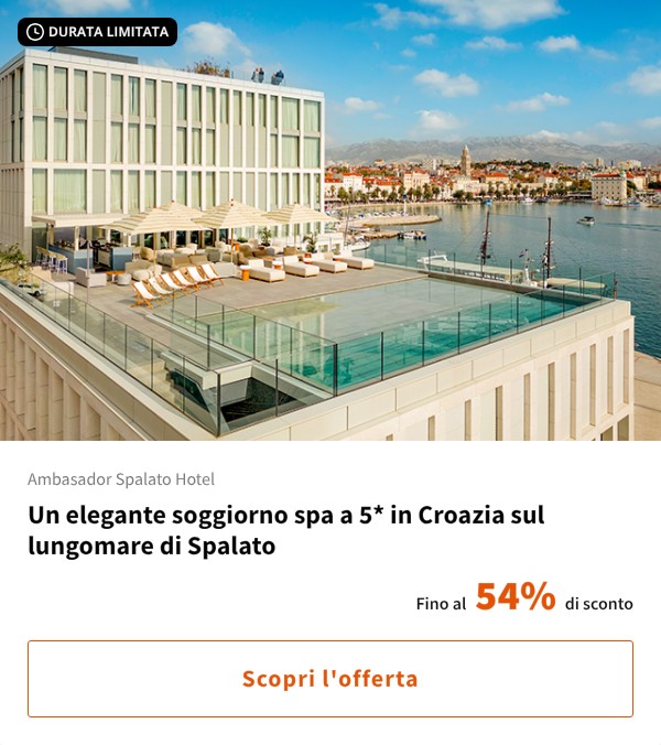 Un elegante soggiorno spa a 5* in Croazia sul lungomare di Spalato