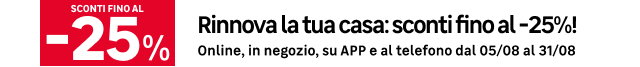 Rinnova la tua casa: sconti fino al -25%