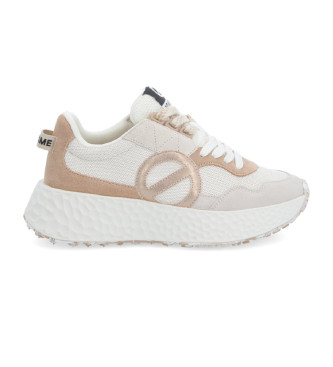 Sneakers Carter Jogger in pelle beige e bronzo