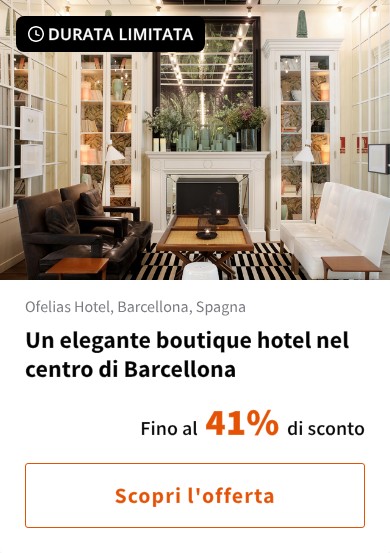Un elegante boutique hotel nel centro di Barcellona