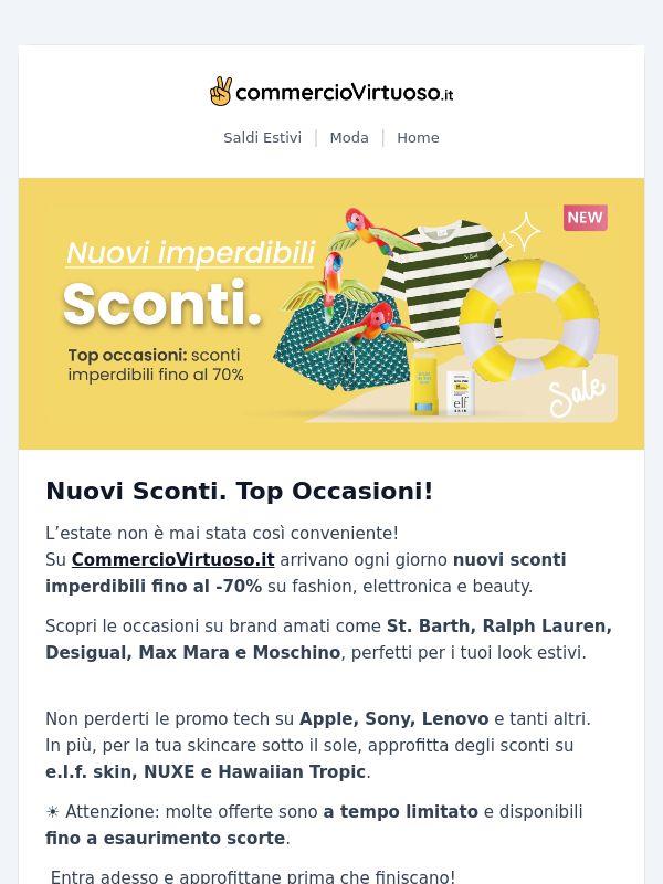 Saldi fino al -70%: approfittane ora!