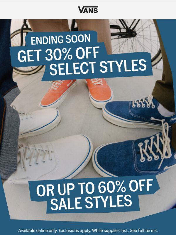 ENDING SOON: Up to 60% off sale styles