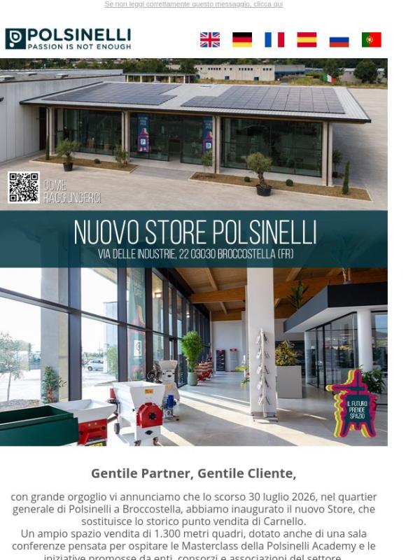 Il futuro prende spazio: è nato il nuovo Store Polsinelli 🛒