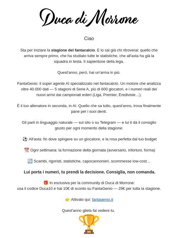 Sta per iniziare la stagione. Il sapientone è pronto — e tu? 🧞‍♂️