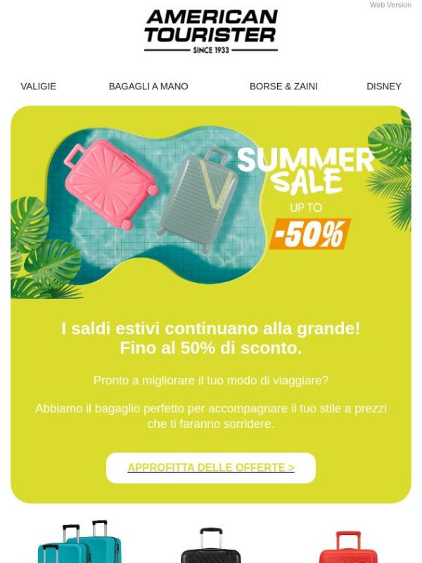 I saldi estivi ti aspettano ancora! Fino al 50% di sconto
