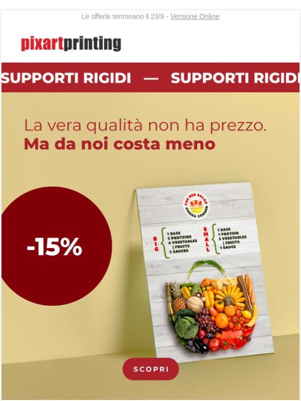 Supporti rigidi al -15%: il tempo del risparmio è adesso!