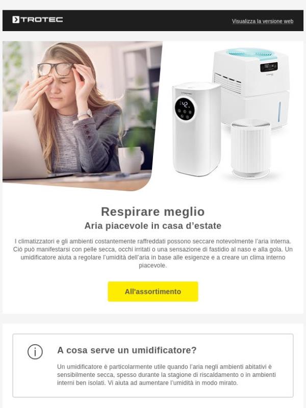 💧 Aria fresca per le giornate secche d’estate