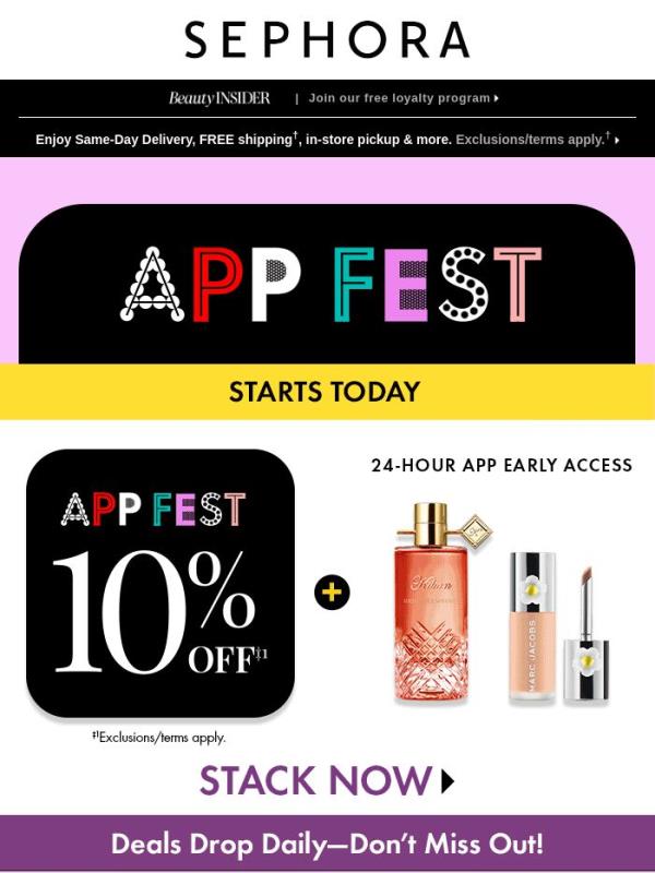 💫 Sephora App Fest starts today 💫