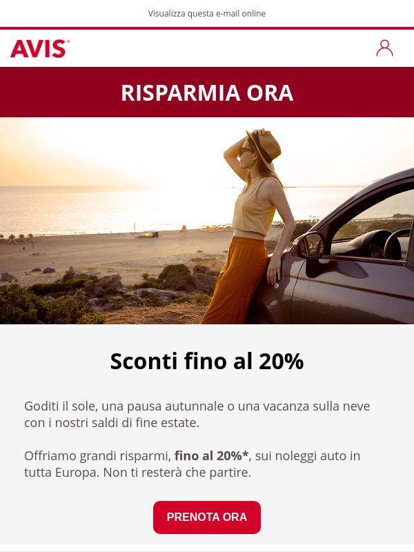 Offerte di fine estate: risparmia fino al 20%