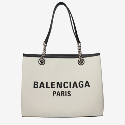 Balenciaga Shoulder Bags Women Fabric Beige/Black