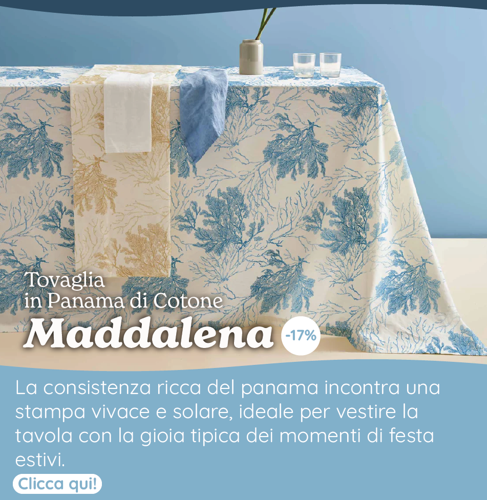 Tovaglia in Panama di Cotone con Fantasia - Maddalena