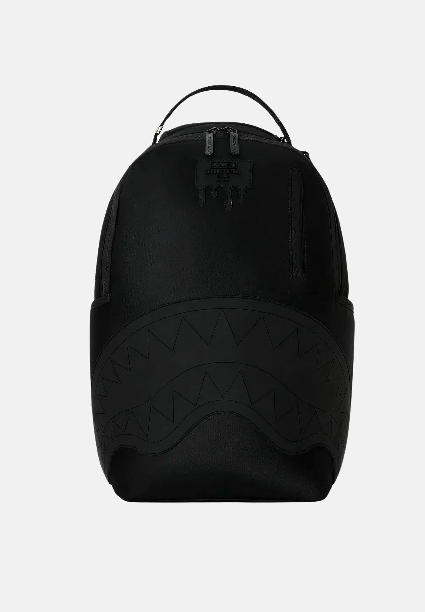 Image of SPRAYGROUND Zaino SHARK CENTRAL  nero per uomo, donna e bambino con motivo Shark Mouth