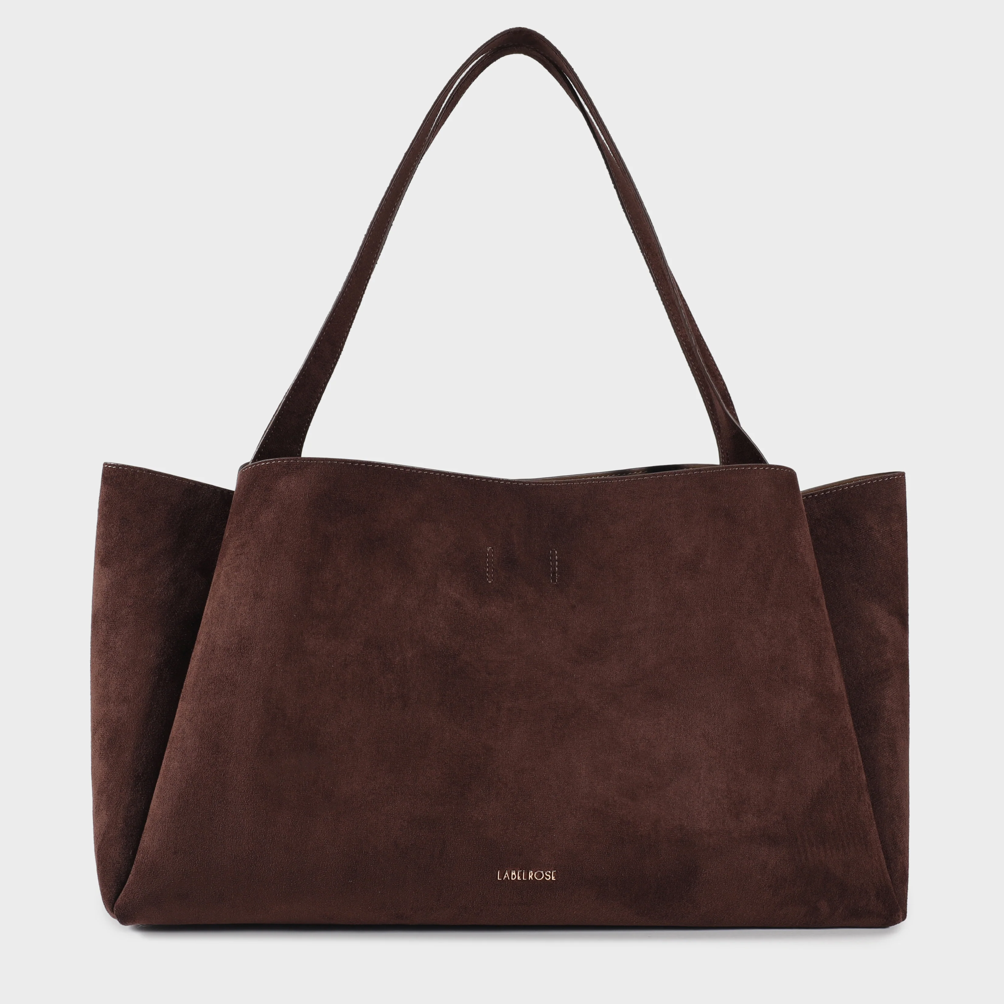 Image of Borsa a spalla IVORY SUEDE - BROWN