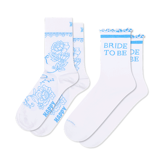 Set regalo di 2 calzini corti da sposa