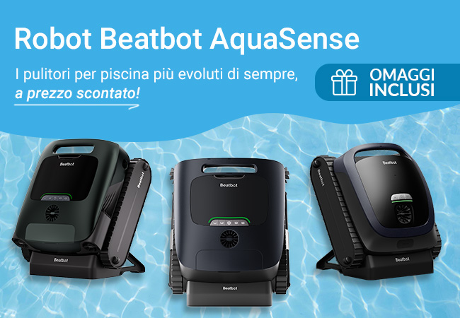 Robot pulitori piscina Beatbot linea AquaSense a prezzo scontato, con omaggi inclusi!