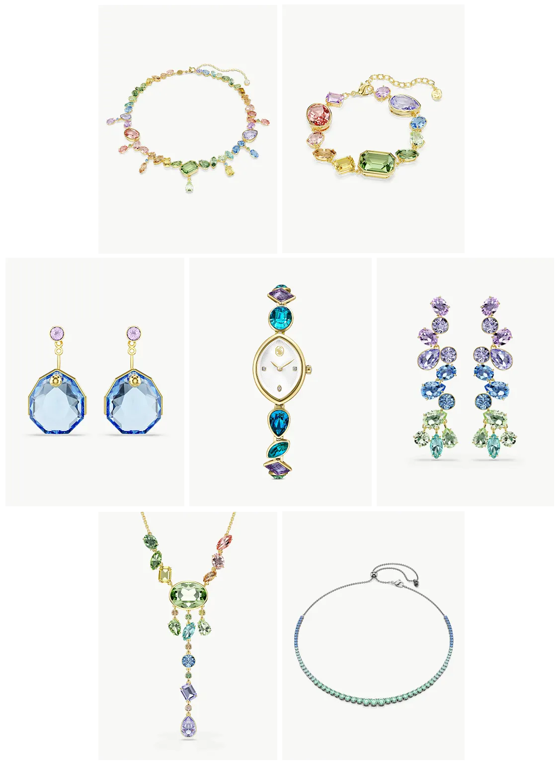 Gioielli Swarovski nelle tonalità del blu