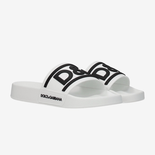 Dolce&Gabbana Slippers and Clogs Women Rubber White/Black