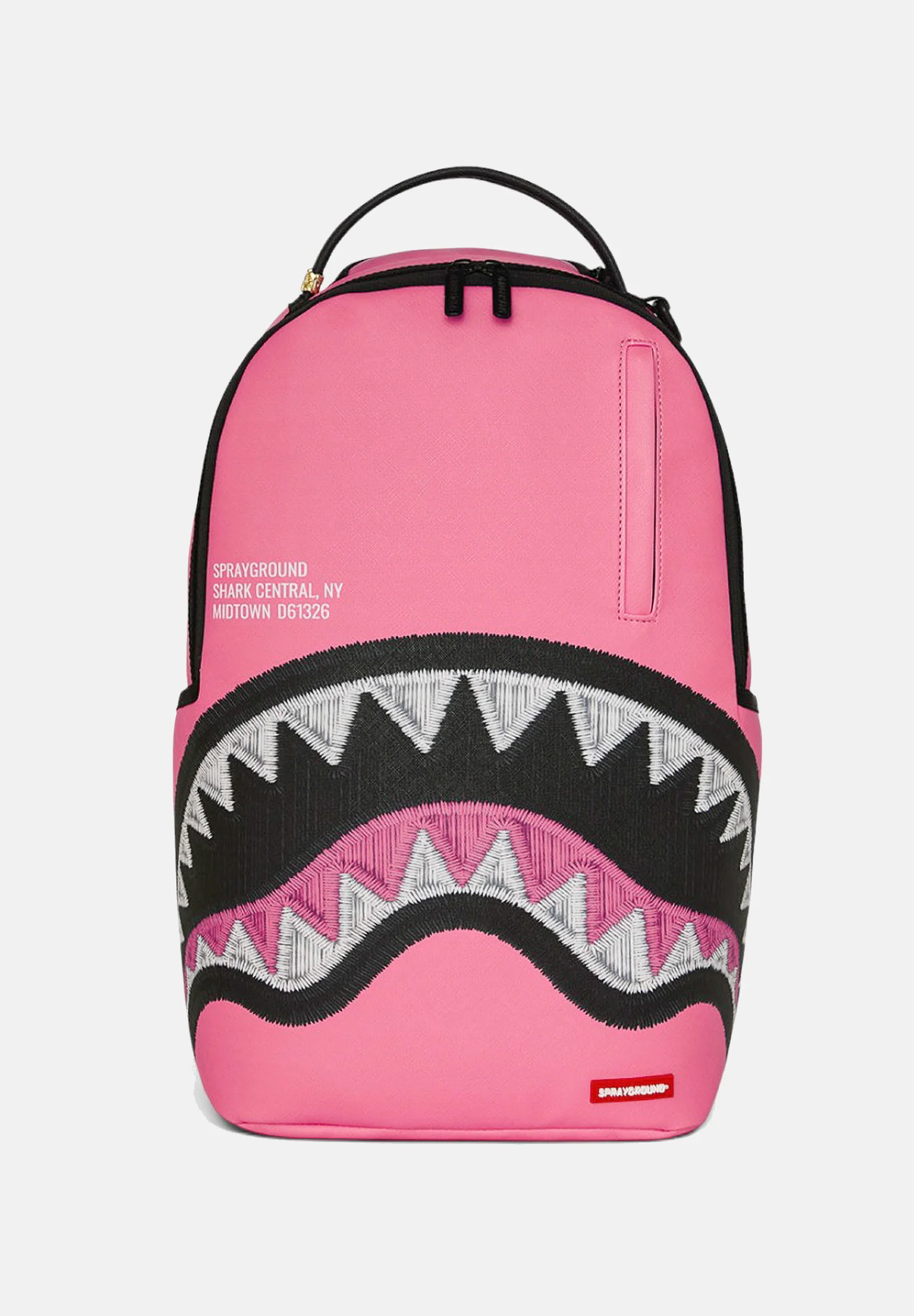 Image of SPRAYGROUND Zaino SHARK CENTRAL PINK EMBROIDERED SHARK BACKPACK Pink, rosa, per uomo, donna e bambino